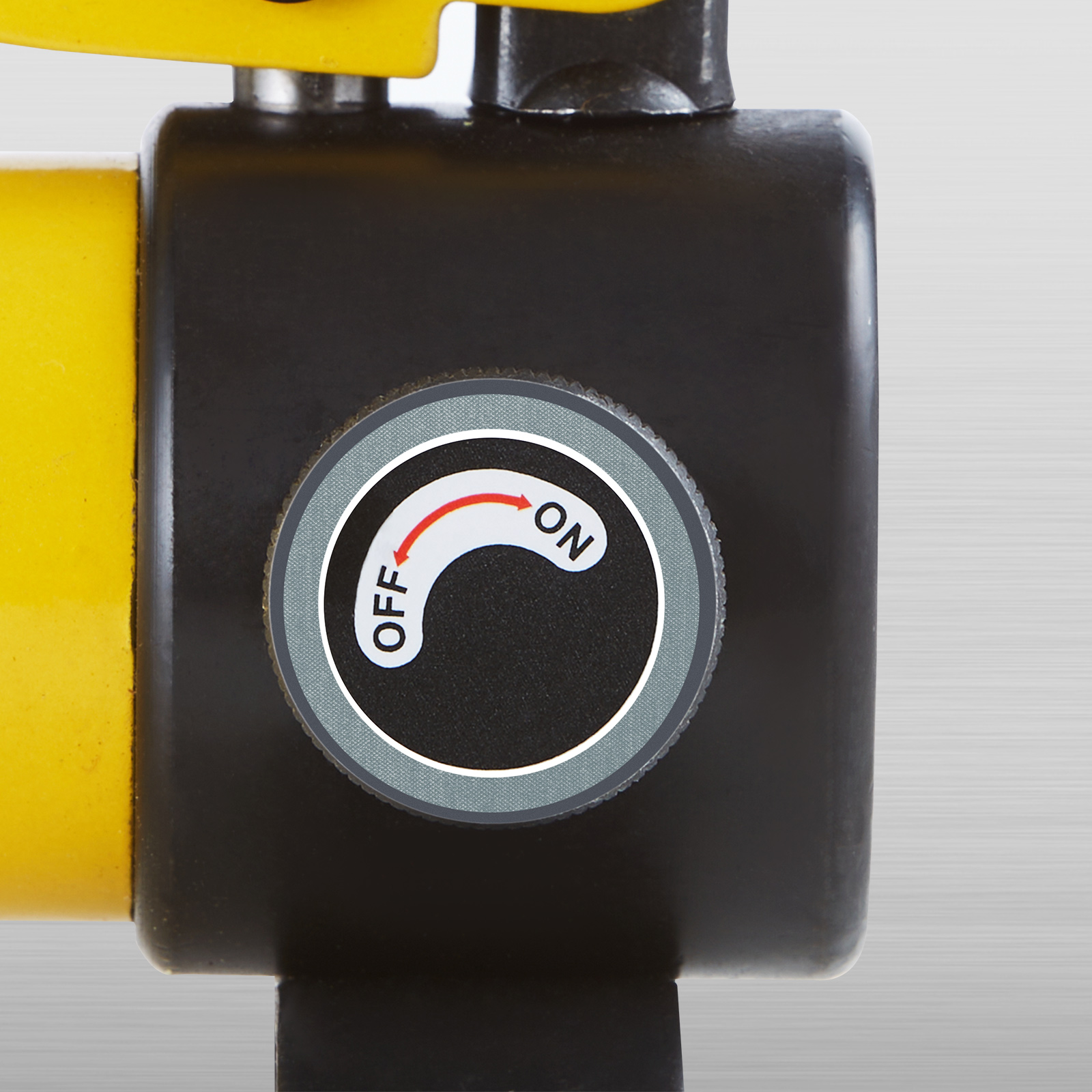 VEVOR hydraulic knockout punch kit switch close-up, with an off/on dial.
