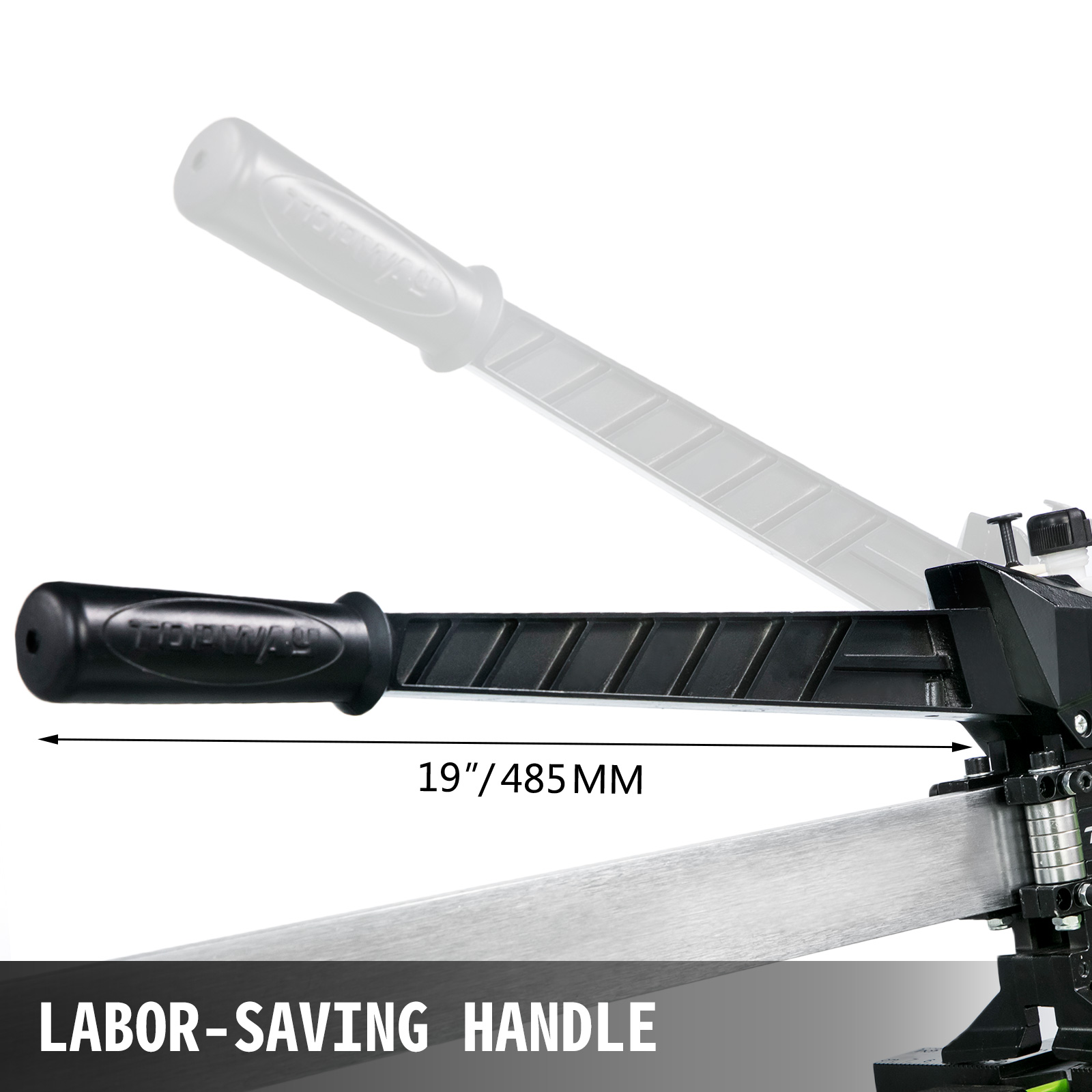 VEVOR tile cutter with labor-saving handle, 19 inches/485mm length.