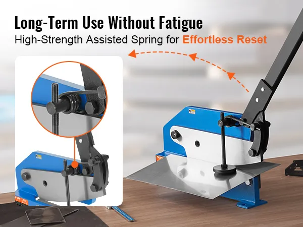 VEVOR metal shear with high-strength assisted spring for effortless reset and long-term use without fatigue.