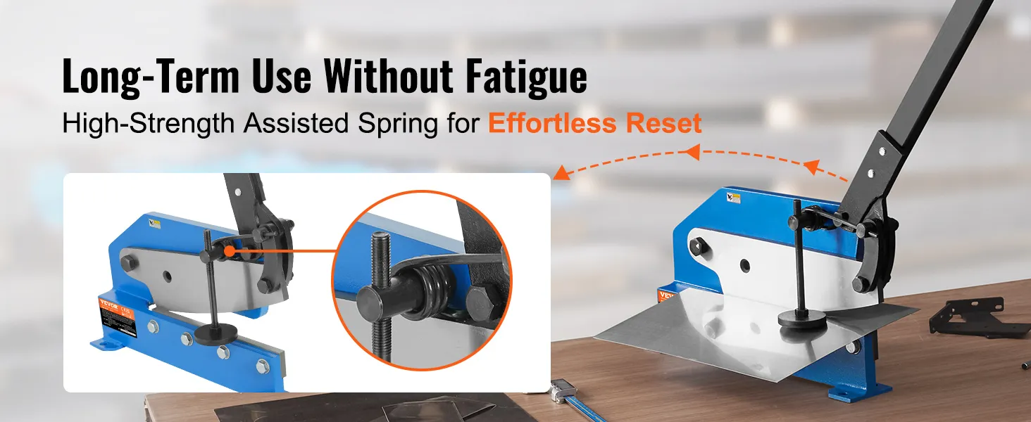 VEVOR metal shear with high-strength assisted spring for effortless reset and long-term use without fatigue.