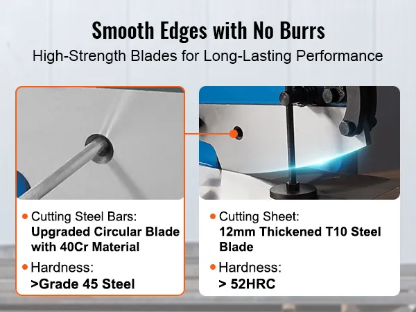 smooth edges with no burrs, hardness exceeding grade 45 steel, 12mm thickened t10 steel blade.