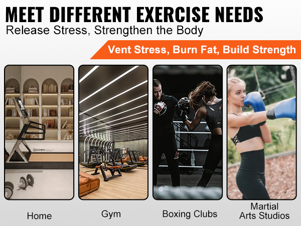 meet different exercise needs with VEVOR punching bag stand for home, gym, boxing clubs, and martial arts.