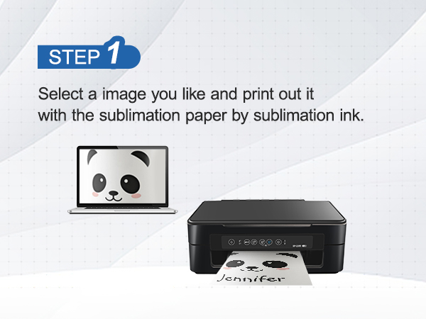 1 žingsnis: pasirinkite atvaizdą ir spausdinimo su sublimacijos rašalo naudojant VEVOR masažuoklis šilumos spaudos.