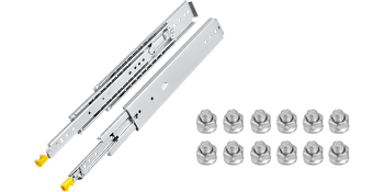 VEVOR drawer slides with mounting hardware set.