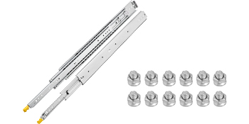 VEVOR heavy-duty drawer slides with mounting hardware.