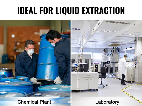 VEVOR drum pump used in chemical plants and laboratories for efficient liquid extraction.