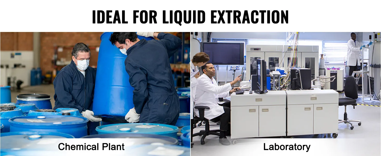 ideal for liquid extraction in chemical plants and laboratories with VEVOR drum pump.