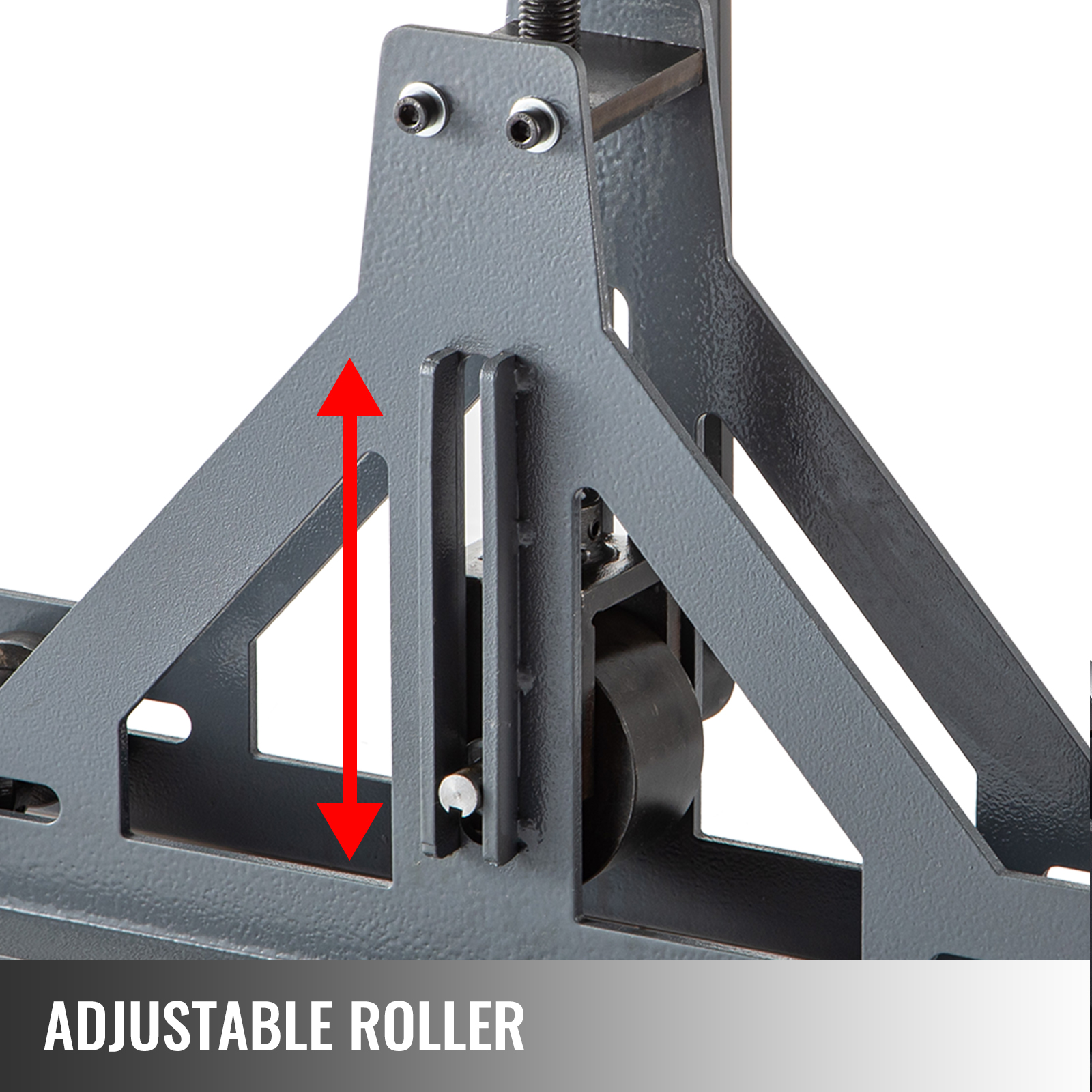 adjustable VEVOR tubing roller with vertical movement indicator.