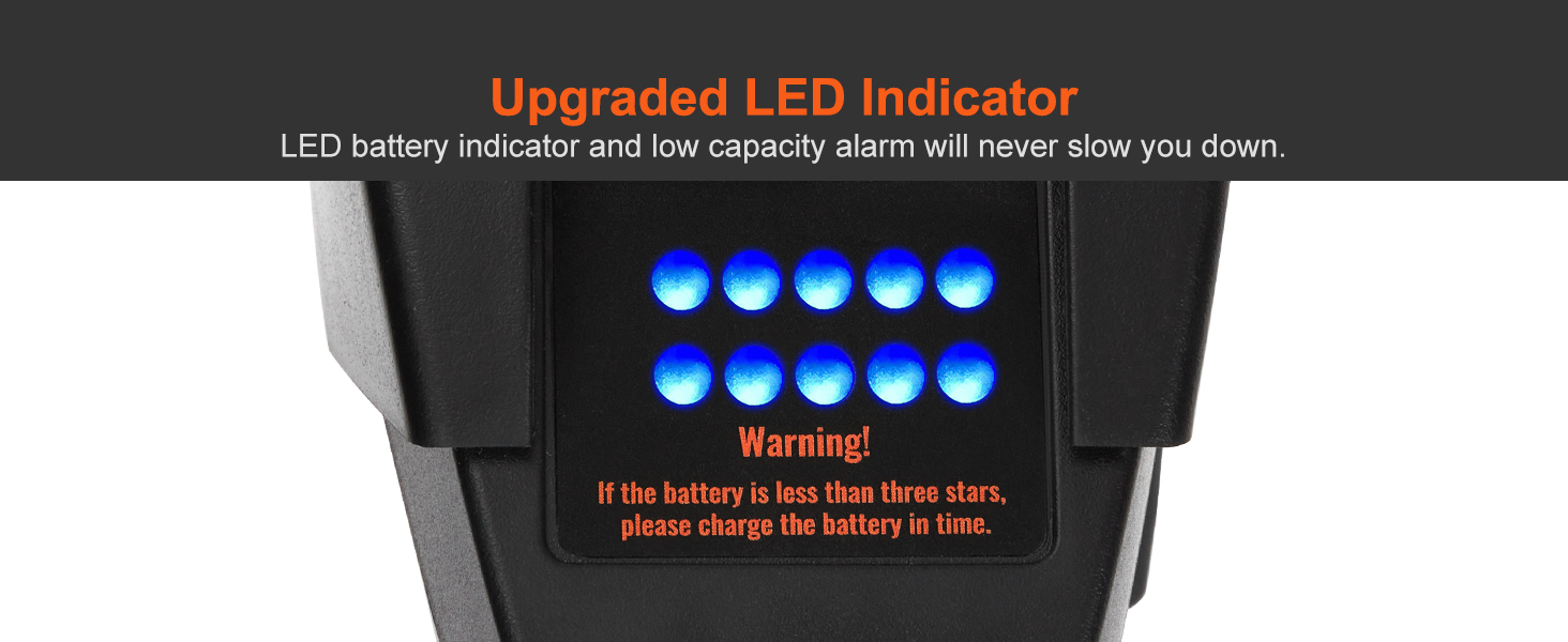 VEVOR electric trolling motor with upgraded led battery indicator and low capacity alarm.