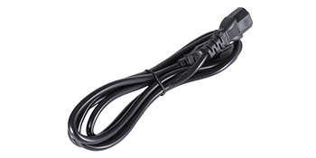 black power cord for VEVOR electric creasing machine, coiled and secured with a tie.