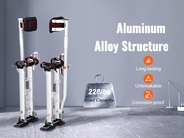 VEVOR gipso polių, aliuminio lydinio struktūros, 228 lbs apkrova, nerūdijantys, neįveikiama.