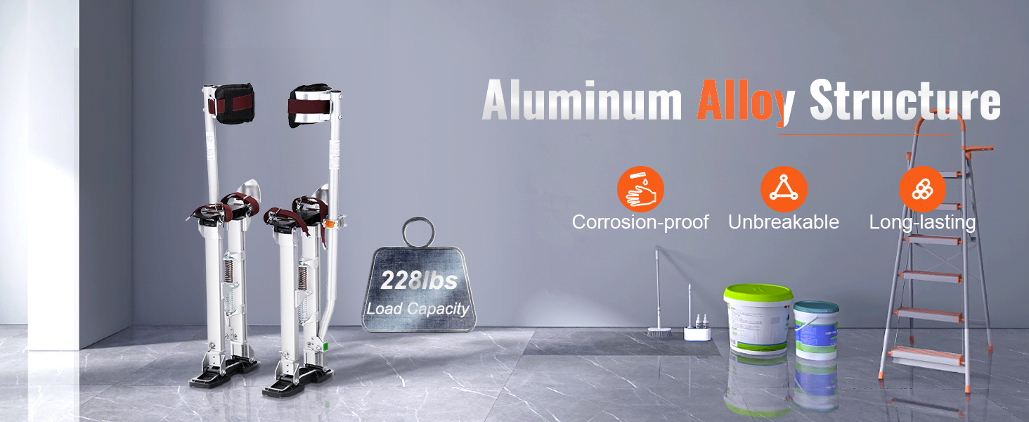 VEVOR gipso polių, aliuminio lydinio struktūros, 228 lbs apkrova, nerūdijantys, neįveikiama.