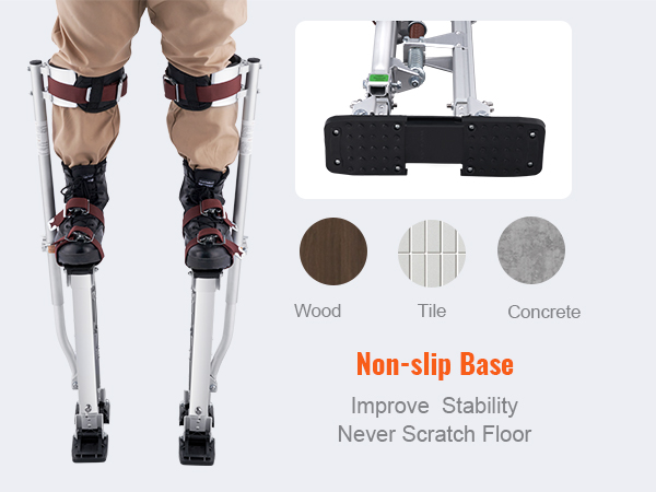 VEVOR gipso polių su neslidžia bazę, didinti stabilumą ant medžio, plytelių ir betono paviršių.