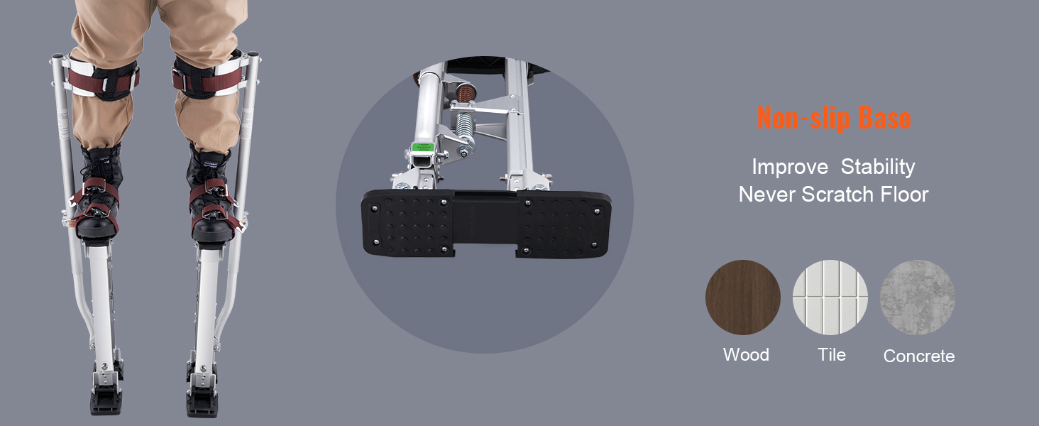 VEVOR gipso polių su neslidžia bazę, didinti stabilumą ant medžio, plytelių ir betono paviršių.