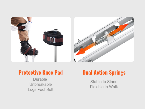 apsaugos antkelius ir dvigubo veiksmų spyruoklės, VEVOR gipso polių padidinti ilgaamžiškumą ir stabilumą