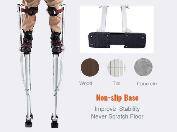 Опоры для гипсокартона VEVOR с нескользящим основанием для повышения устойчивости и предотвращения царапин пола на дереве, плитке, бетоне.