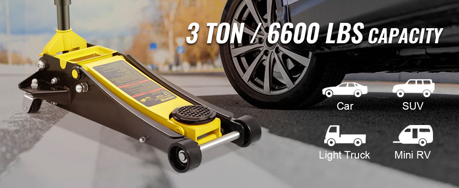 VEVOR grindų lizdas su 3 tonų talpos kėlimo automobilių, visureigių, lengvųjų sunkvežimių, ir mini rv.