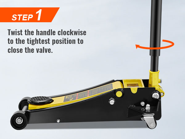 1 žingsnis: tvist rankena pagal laikrodžio rodyklę ir uždarykite vožtuvą ant VEVOR grindų lizdas.