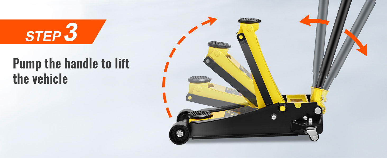 3 žingsnis: siurblio rankena liftas, transporto priemonės, naudojant VEVOR grindų lizdas.