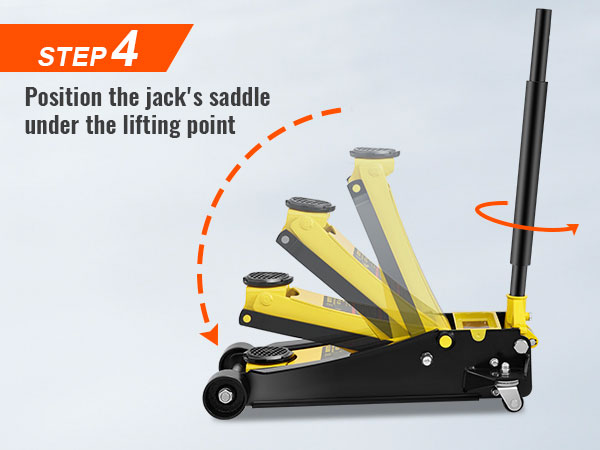 4 žingsnis: lėtai pasukite rankenėlę prieš laikrodžio rodyklę, kad sumažintumėte VEVOR grindų lizdas.