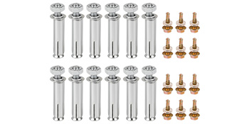 VEVOR heavy duty shelf brackets installation hardware with silver and gold components.