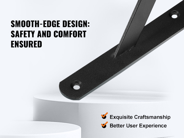 VEVOR shelf bracket with smooth-edge design for safety and comfort. exquisite craftsmanship, better user experience.