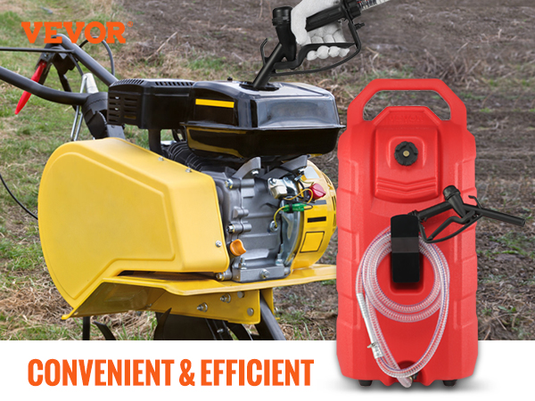 VEVOR fuel caddy, 16-gallon capacity, for diesel, gasoline, and machine oil refueling efficiently.
