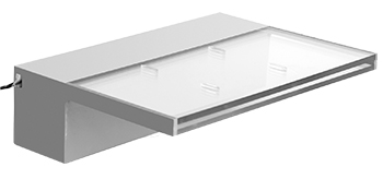 stainless steel VEVOR pool fountain spillway with sleek, modern design.