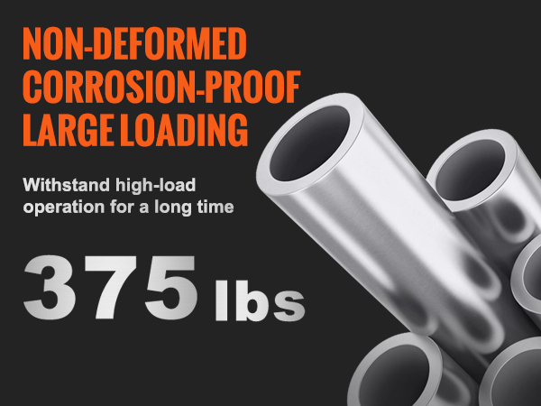 ne deformuoti korozijai atspariu metalinių vamzdžių su 375 svarų pakrovimo pajėgumas VEVOR strėlės ilginimas kopėčių.