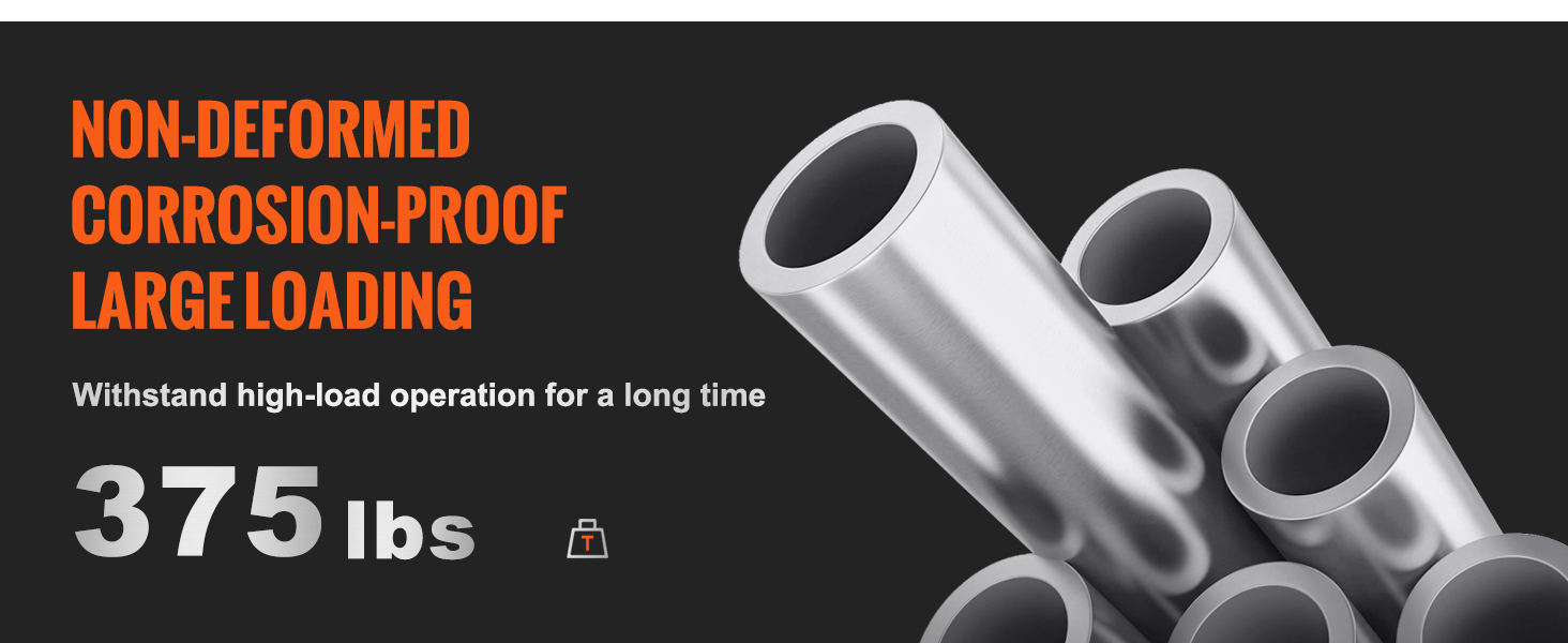 VEVOR teleskoopsilindrit redeli mitte-deformeerunud, korrosiooni-tõend, toetab kuni 375 lbs, mis on ideaalne suure koormuse kasutada.