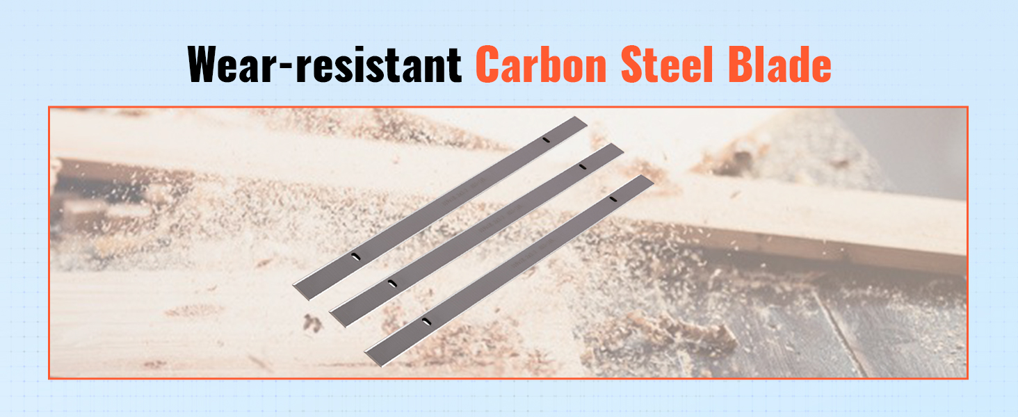 dėvėjimuisi atsparios anglies plieno geležtės VEVOR storis obliumi, idealiai tinka efektyvus medienos obliavimas.