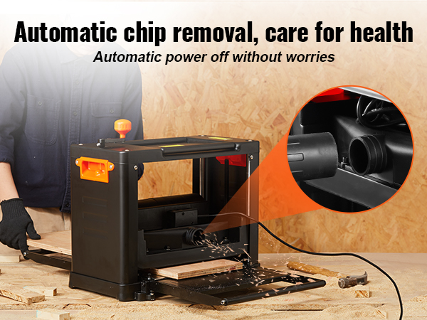 VEVOR storis obliumi su automatine drožlių šalinimo prijungti prie dulkių gaudytuvas efektyviai veikti.