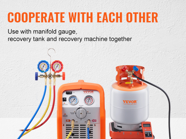 VEVOR ac indikatorius nustatyti su kolektoriaus daviklis, atkūrimo bakas, ir mašina, užtikrinant, saugus, greitas ir efektyvus naudoti.