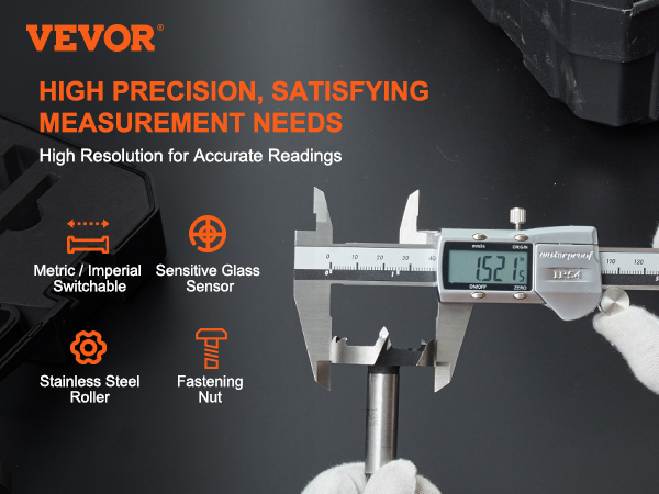 VEVOR high precision digital caliper for accurate measurement needs.