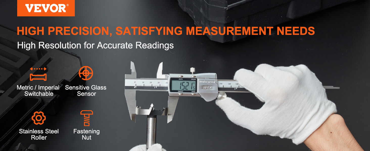 VEVOR high precision digital caliper for accurate measurement needs.