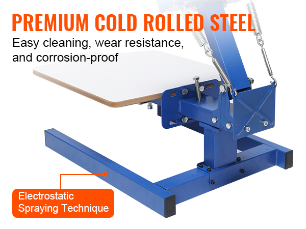 Трафаретная печатная машина VEVOR с высококачественным корпусом из холоднокатаной стали, легкой очисткой и износостойкостью.