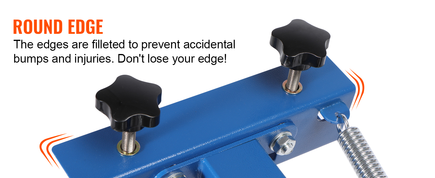 Трафаретная печатная машина VEVOR с закругленными краями для предотвращения случайных ударов и травм.