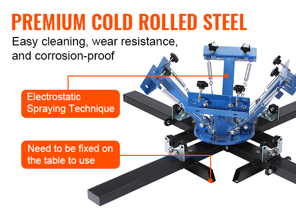 VEVOR sietspiedes iekārta ar augstas kvalitātes auksti velmēta tērauda korpusu, elektrostatisko izsmidzināšanu un ērtu galda fiksāciju.