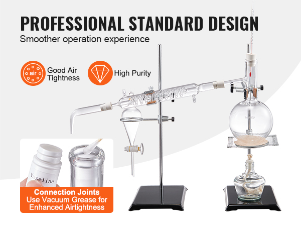 professional essential oil distillation kit with airtight connections, promoting smoother operation experience.