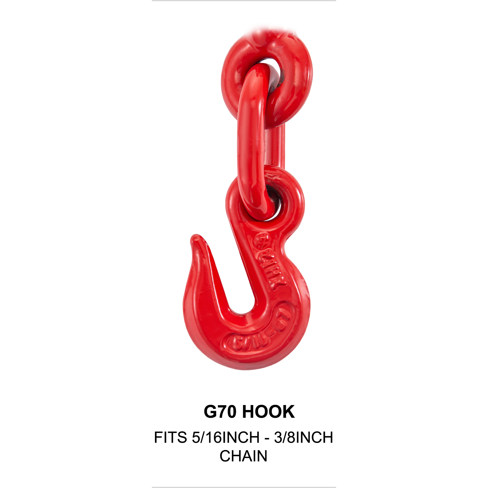 g70 hook for VEVOR ratchet chain binder, fits 5/16-inch to 3/8-inch chain.