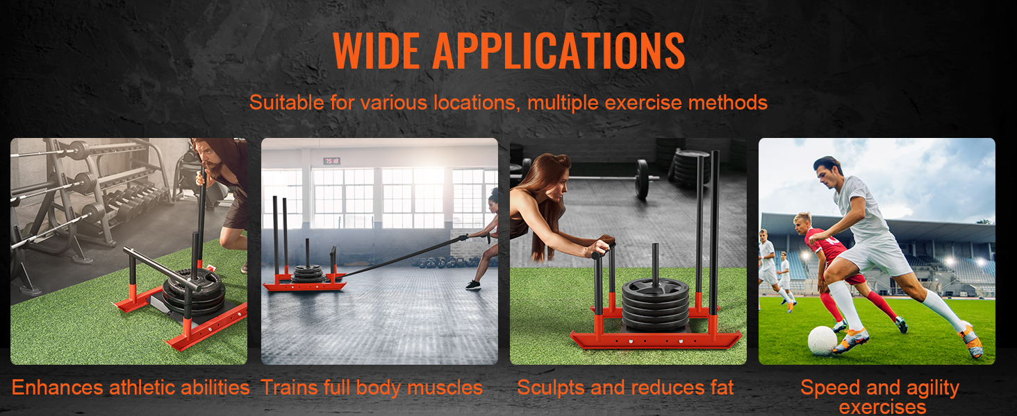 VEVOR weight training sled for enhancing athletic abilities, body muscle training, and agility exercises.