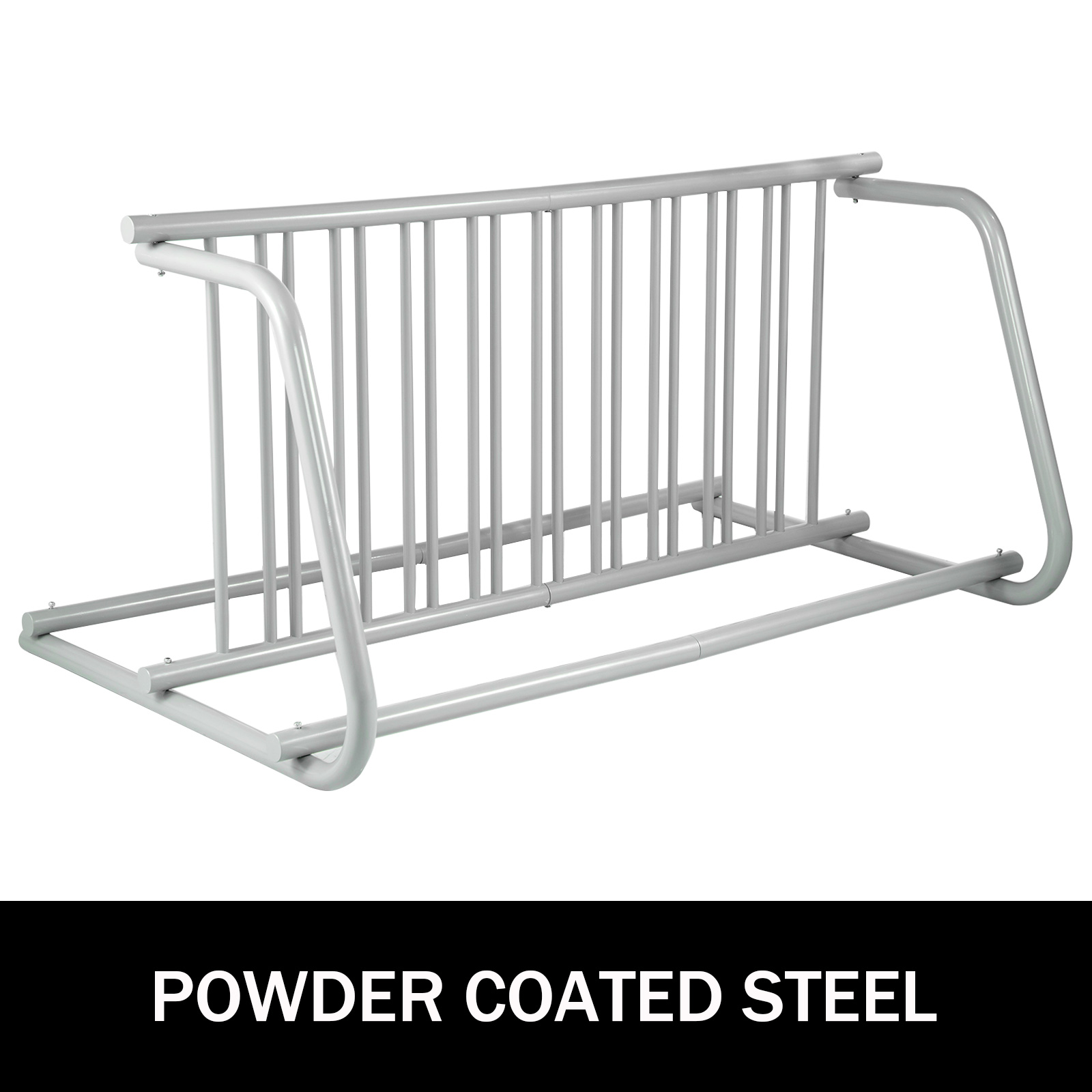 VEVOR bike rack made of powder-coated steel with a sturdy, durable design for multiple bicycles.