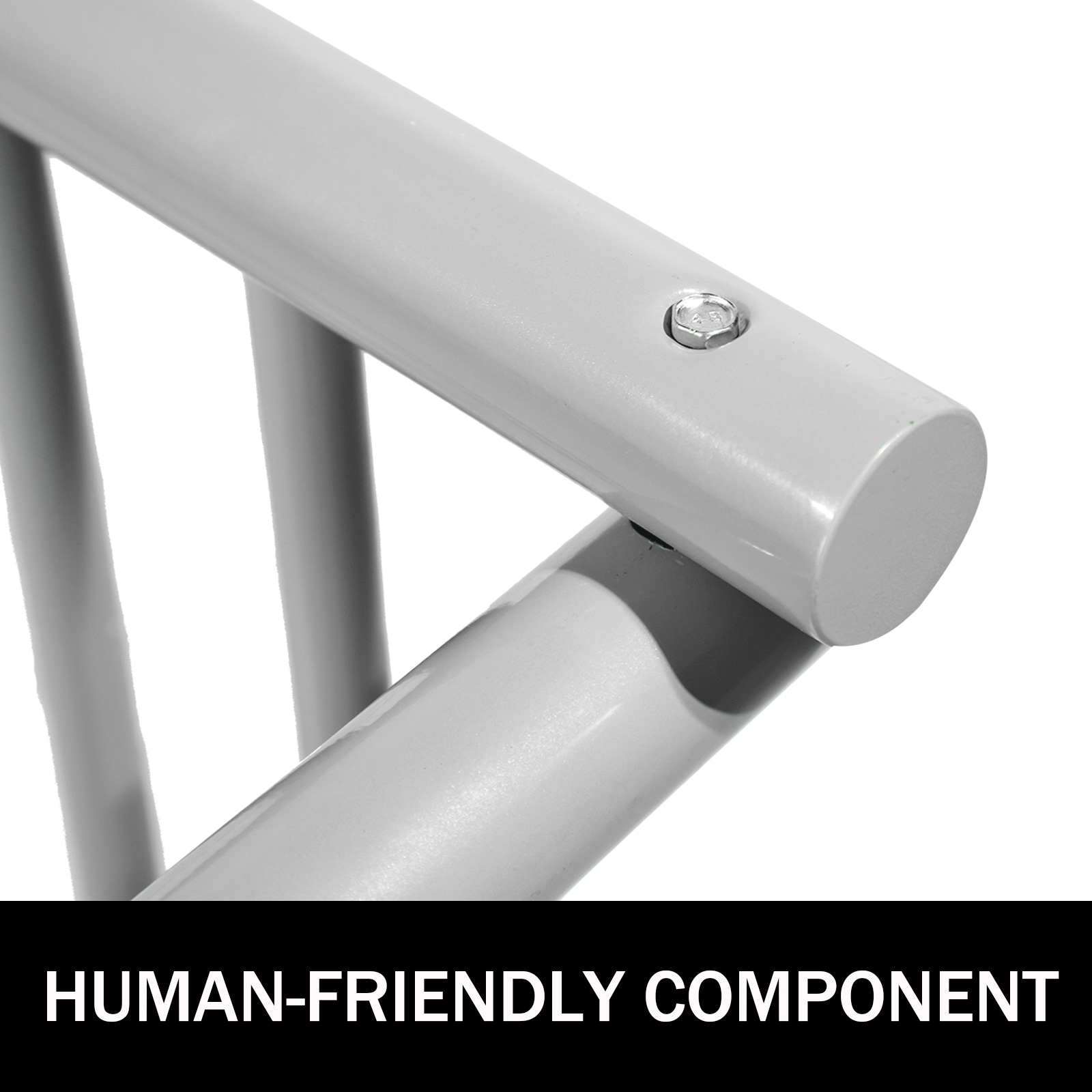 VEVOR bike rack component with bolt, highlighting its human-friendly design.