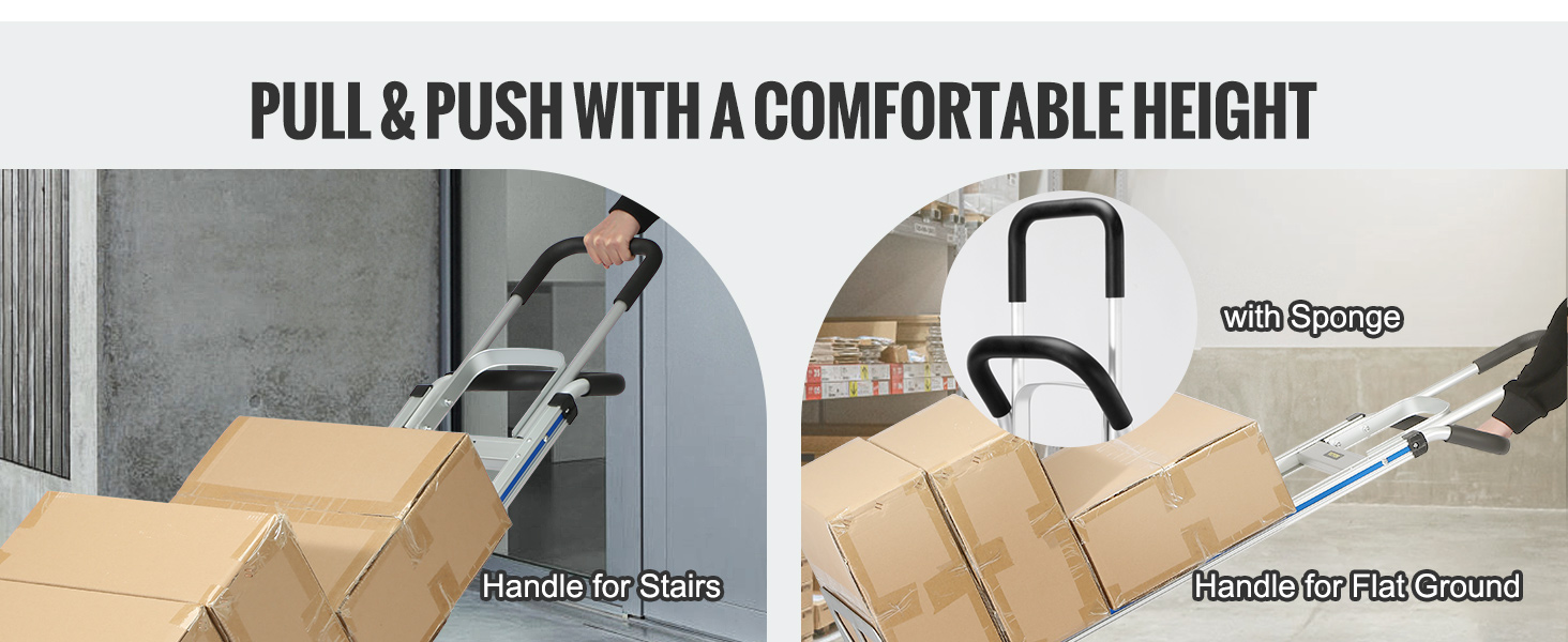 VEVOR laiptų alpinistinės krepšelį vežti dėžės su patogios rankenos, laiptų ir lygaus paviršiaus.