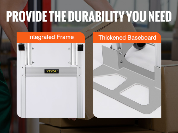 VEVOR integruota rėmas ir sutirštės baseboard dėl tvirtos paramos.