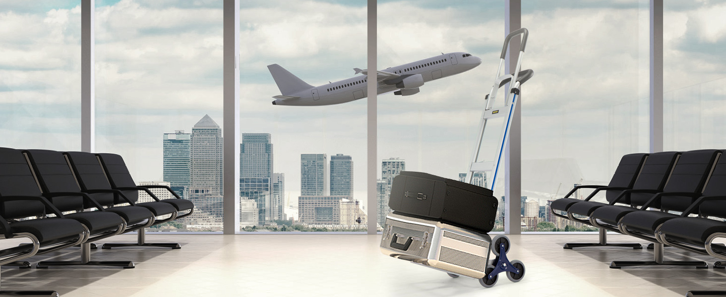 VEVOR laiptų alpinistinės krepšelį iš oro uosto poilsio kambarys su bagažu, dangoraižių, ir plokštuma kilimas.