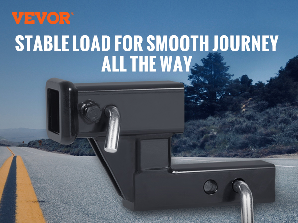 VEVOR trailer hitch riser with 4000 lbs towing power, 500 lbs load capacity, and quick installation.