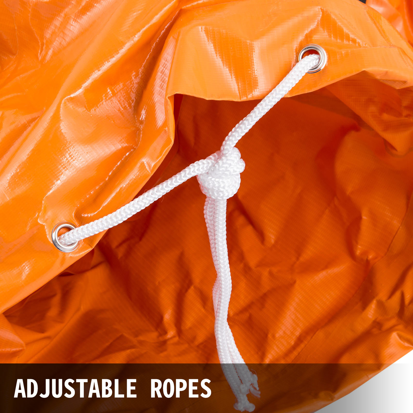 orange VEVOR ducting hose with white adjustable rope.
