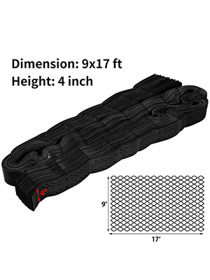 VEVOR geo grid ground stabilization, 9x17 ft, 4-inch height.