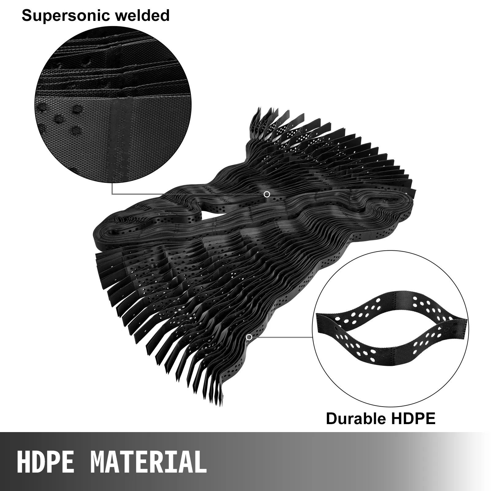 VEVOR geo grid featuring supersonic welded and durable hdpe material.